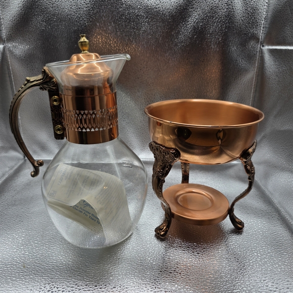 Elegant Copper and Glass Coffee Maker - Picture 2 of 5